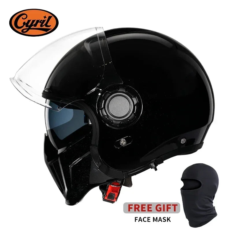 Modular Motorcycle Helmet Full Face Open Face Retro Helmets DOT ECE APPROVED CYRIL OP12A Capacete De Moto Masculino