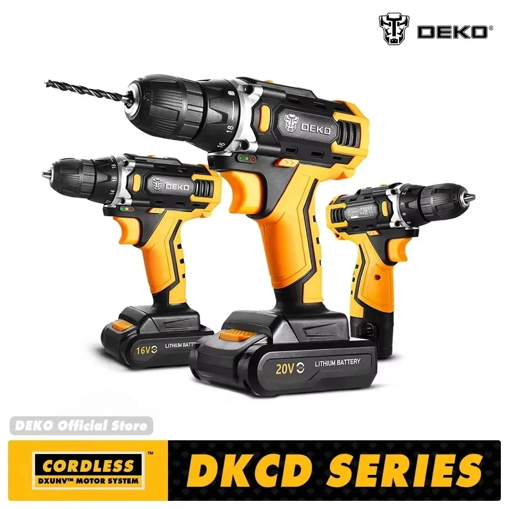 DEKO Cordless Drill 2 Speed Electric Screwdriver with Lithium Battery