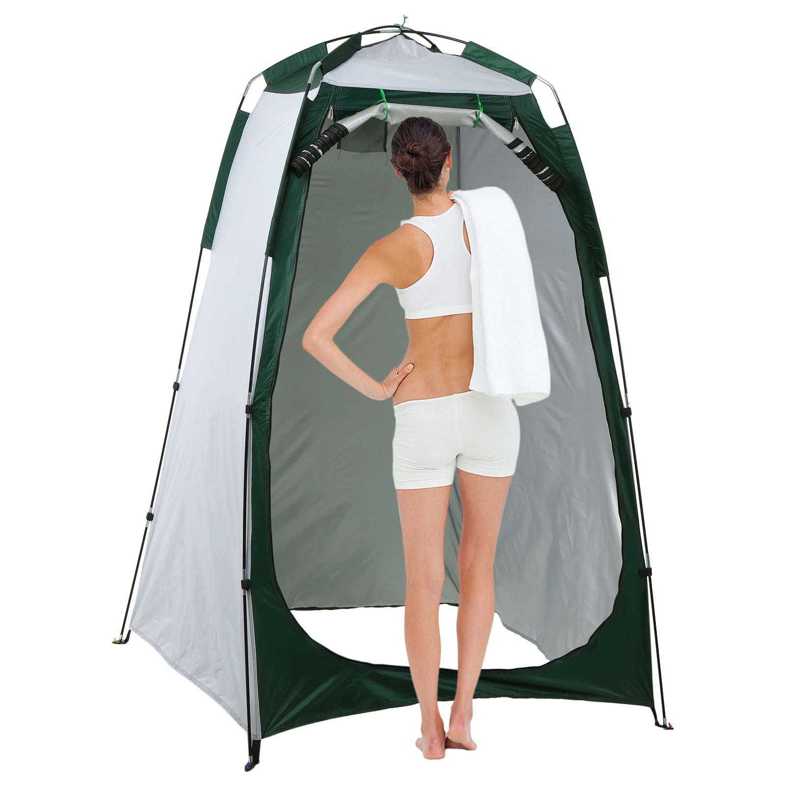 Portable Beach Shower Toilet Changing Privacy Tent With Window Sun Rain Outdoor Camping Shelter