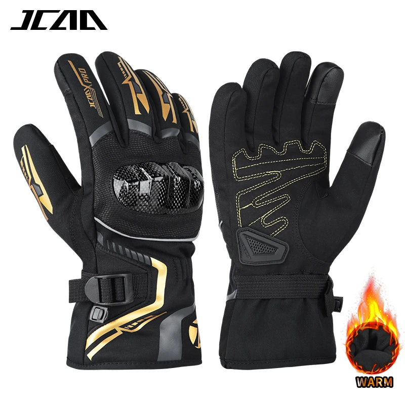 Warm Winter Riding Gloves Waterproof Thickened Insulation & Hard Knuckle Protection | Motorcycle & Bike Gloves (Great Present)