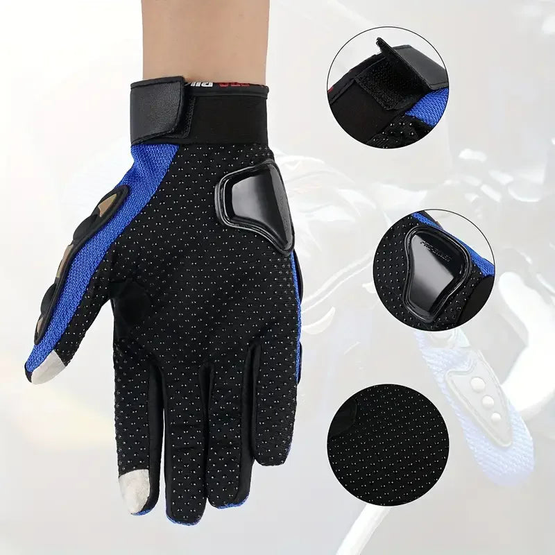 Touch Screen Motorcycle Gloves Breathable Anti Slip Sports Riding Gloves