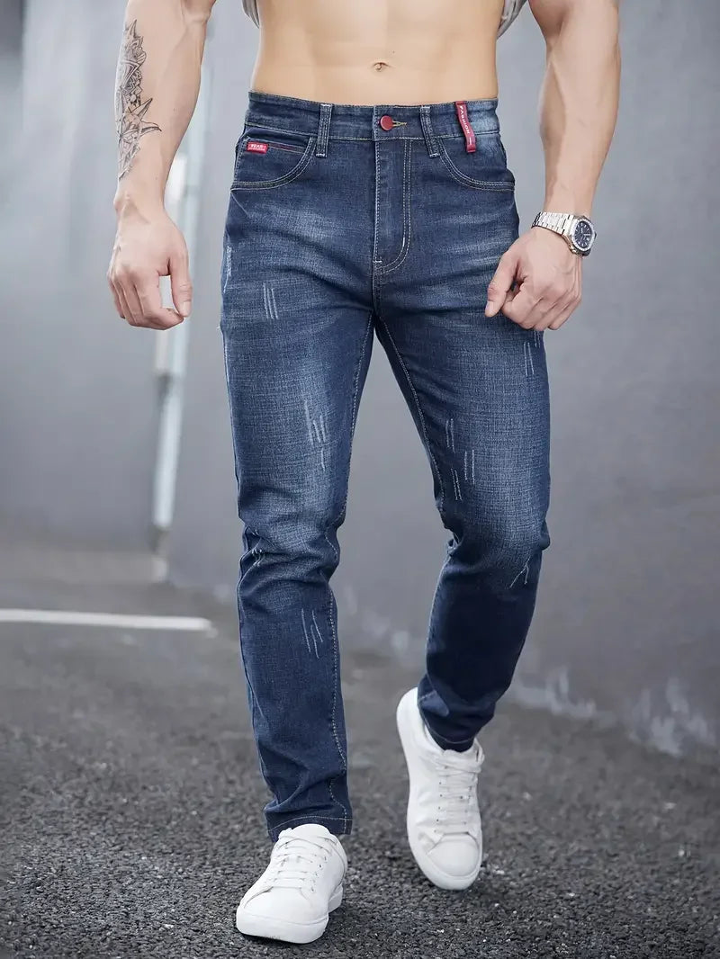 2025 Men's Slim Casual Street Classic Skinny Jeans Pencil Jeans Trendyy Stretch Style Comfortable Casual Fashion Versatile