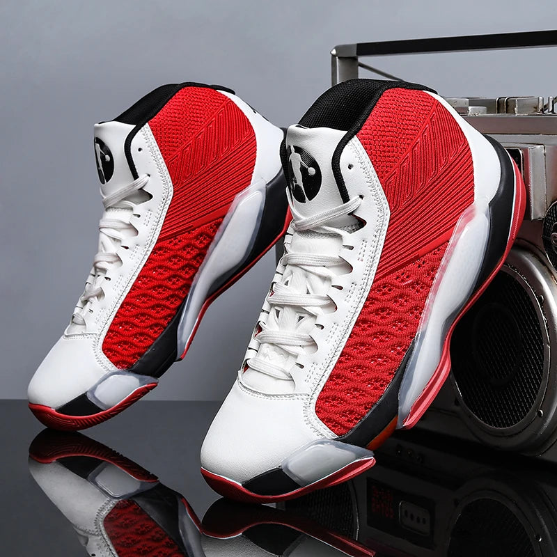 Men’s High-Top Basketball Sneakers | Breathable Non-Slip Outdoor Sports Shoes