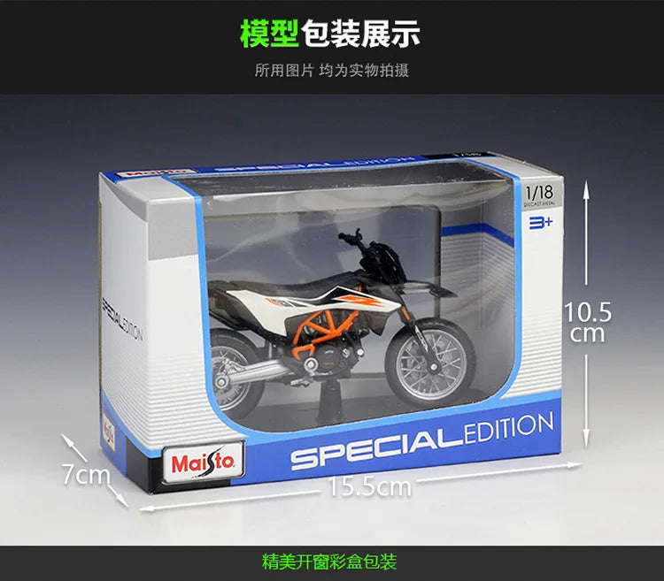 Maisto 1:18 Ktm 690 Smc R Simulation Alloy Motorcycle Model With Base