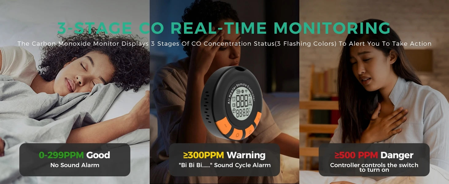 Sunster TB10pro 8KW Portable Diesel Air heater 12V/24V/220V w/Bluetooth APP/Ventiation mode/CO monitoring For Car Home Camper RV - trendingshoping.com