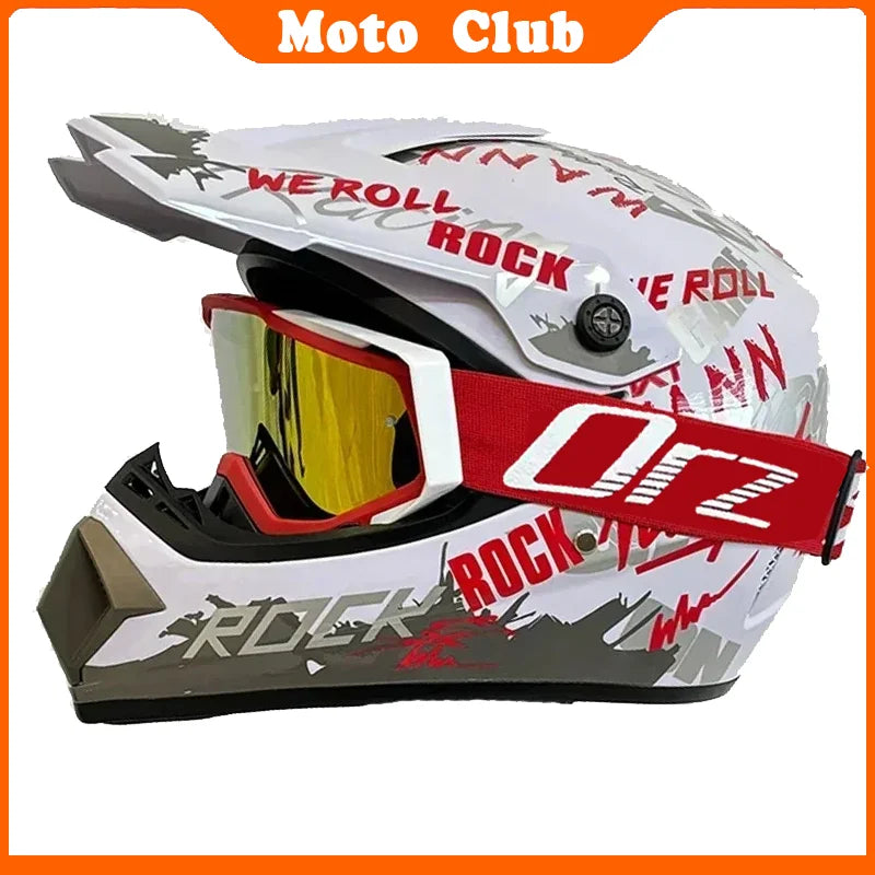 Kids Motocross Motorcycle Helmet Off Road Protective Helmet with Goggles