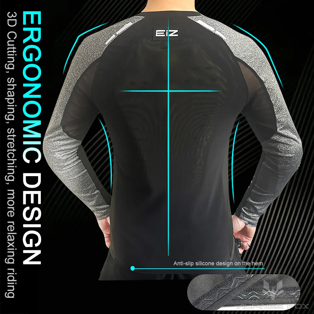 Mens Motorcycle Jacket Summer Breathable Motocross Body Armor Elastic Rider Racing Clothing CE Certified Protector Gear