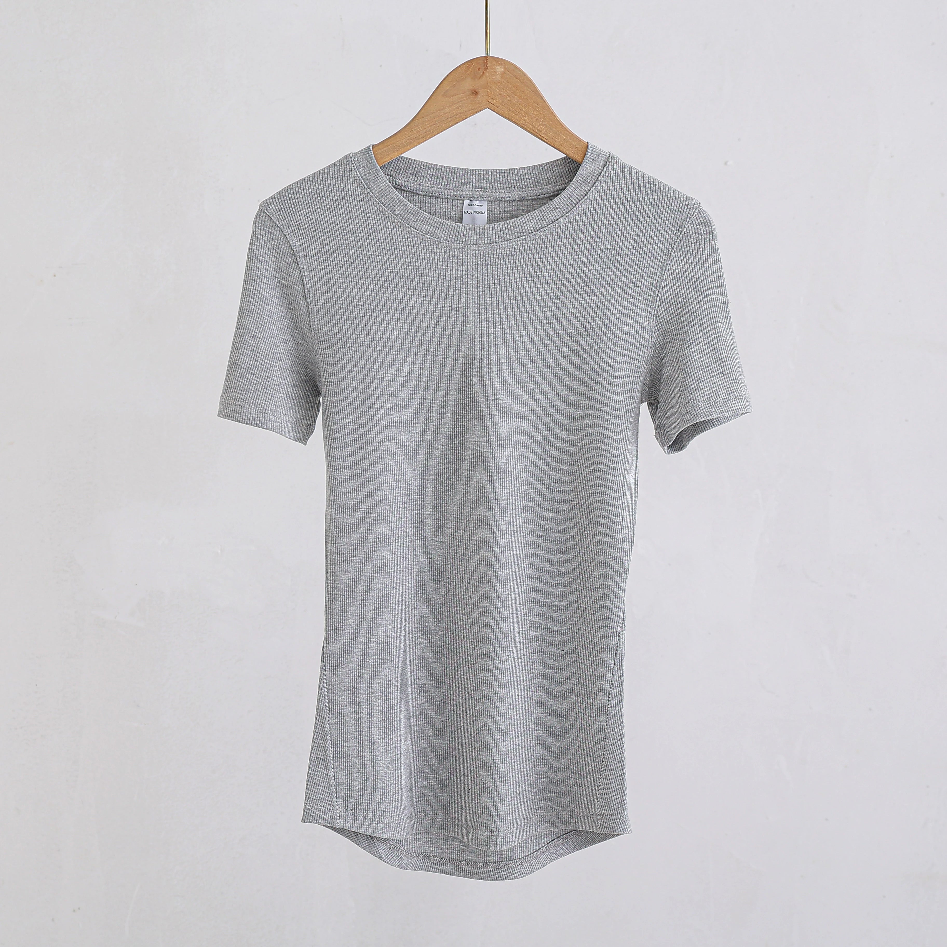 Women’s Slim-Fit Yoga T-Shirt - Short Sleeve Seamless Top for Pilates & Gym