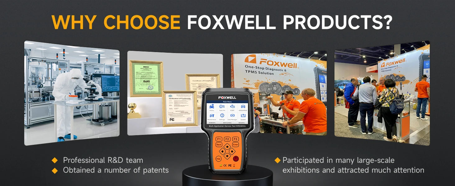 FOXWELL NT650 Elite OBD2 Automotive Scanner SAS A/F OIL EPB BRT TPS 26+ Reset Professional Auto Car Diagnostic Tool OBD2 Scanner - trendingshoping.com