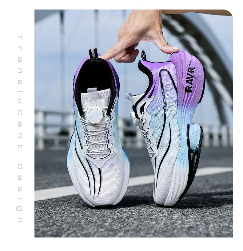 Marathon Running Shoes with Carbon Plate | Lightweight Breathable Non-Slip Sports Sneakers