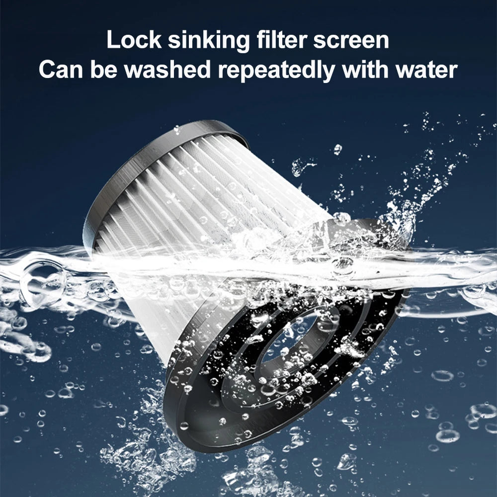 Cordless Rechargeable Car Vacuum Cleaner handheld Portable  Motor Vacuum Cleaner 60W With Short Long Nozzle Brush - trendingshoping.com