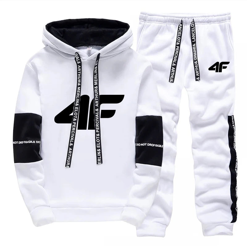 Men’s Hooded Tracksuit Sweatshirt – Long Sleeve Casual Activewear for Jogging & Daily Wear