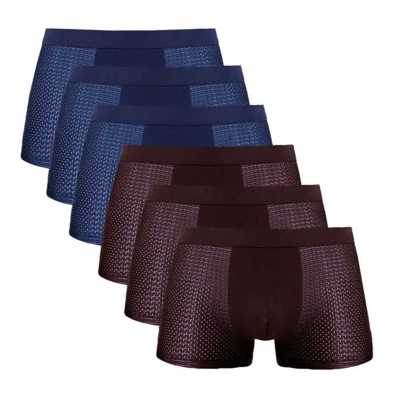 6PCS/Lot 8XL Mesh Mens Underwear Boxers Men Boxer Underwear men Boxers for Men Underwear Boxer Shorts Men Boxers Men Pantis