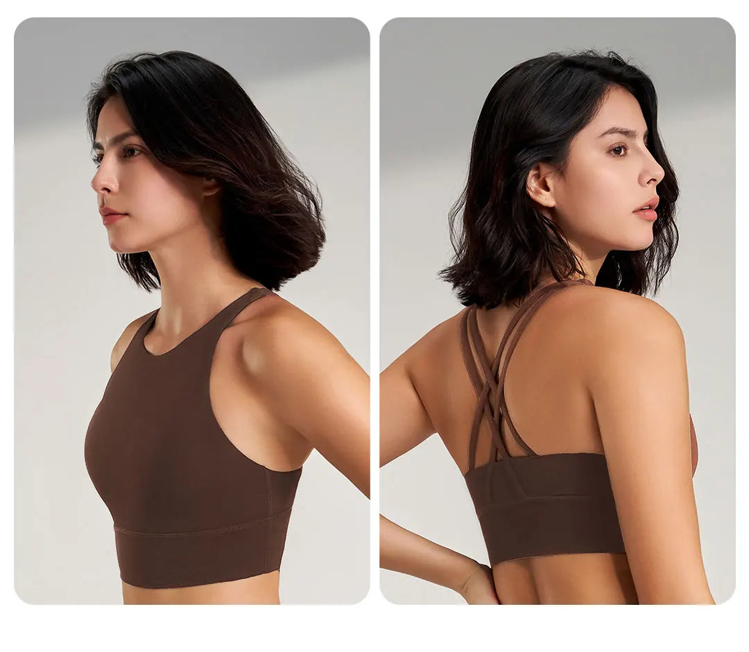 New women's sports underwear gym bra high-intensity sports yoga underwear quick-drying shockproof yoga undershirt