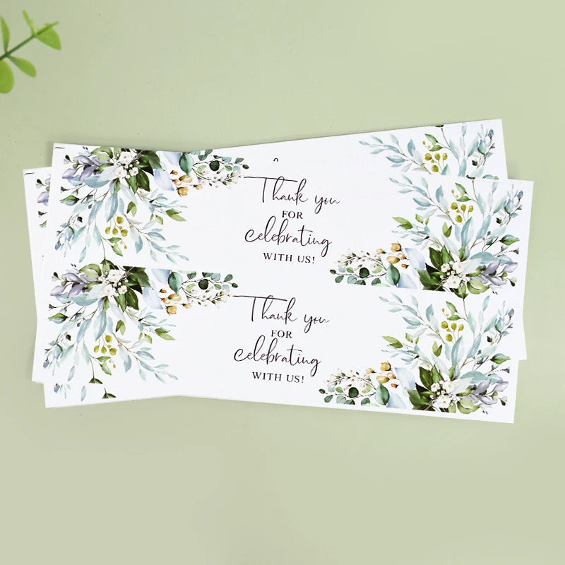 30Pcs Thank You for Celebrating with Us Labels Water Bottle Stickers for Wedding Bridal Shower Decoration Jungle Birthday Party