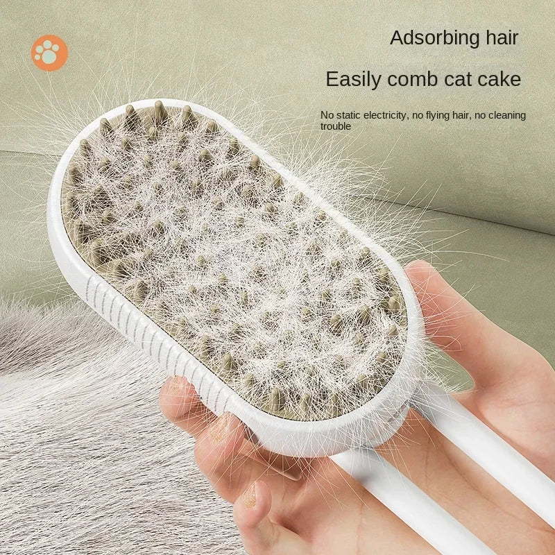 Electric Spray Pet Brush 3 In 1 Dog Cat Grooming Massage Brush For Removing Loose Hair