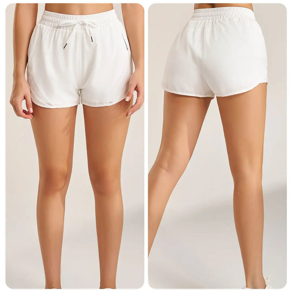 Women's High-Waisted Yoga Shorts - Seamless Workout & Running Gym Bottoms