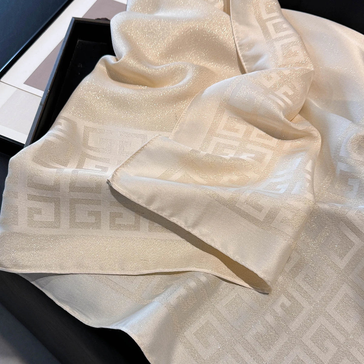 2025 Latest Spring and Autumn Women's Fashion Hijab Silky Muslim Square Sun Protection Shawl Luxury Brand Soft Female Scarf