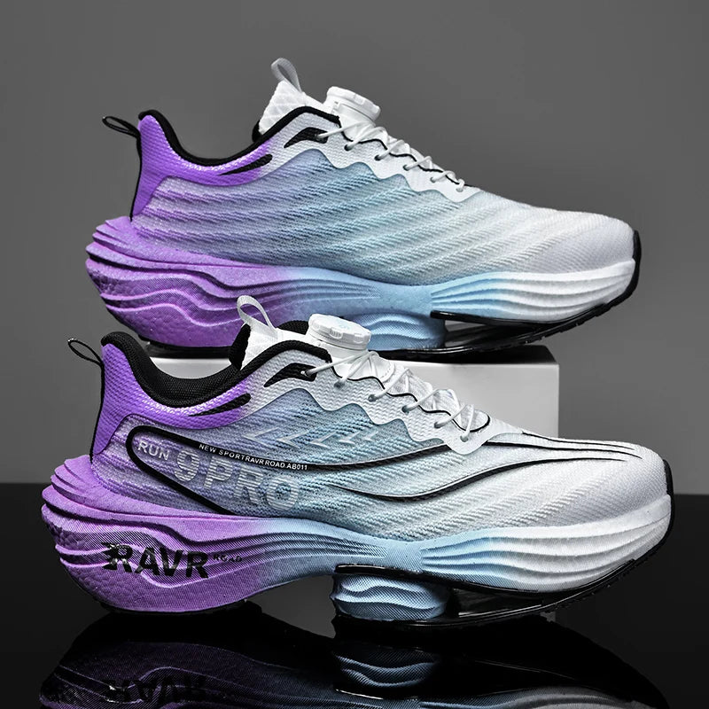 Marathon Running Shoes with Carbon Plate | Lightweight Breathable Non-Slip Sports Sneakers