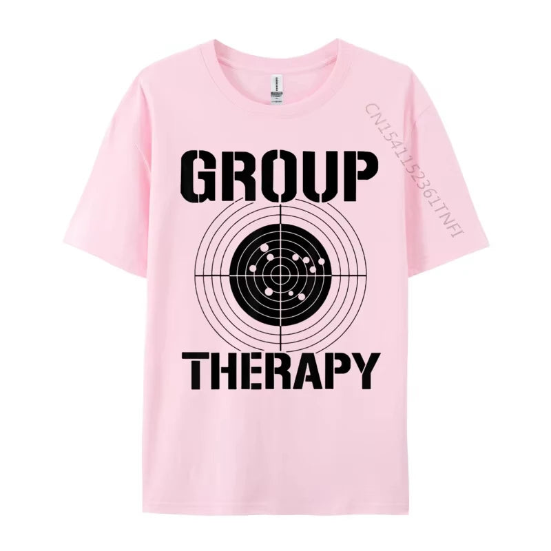 Men T-shirts Group Therapy Casual T-Shirt Retro Normal Cotton Men Tops Tees Casual Clothing Shirt Top Quality