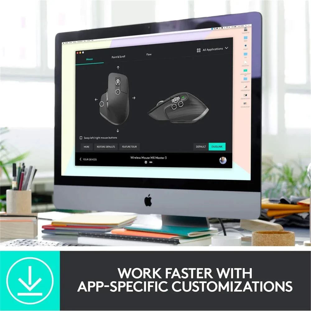 2026 MX Master 3S and MX Master 2S Wireless Bluetooth Mouse 2.4G 8000DPI Office Mouse for PC Laptop