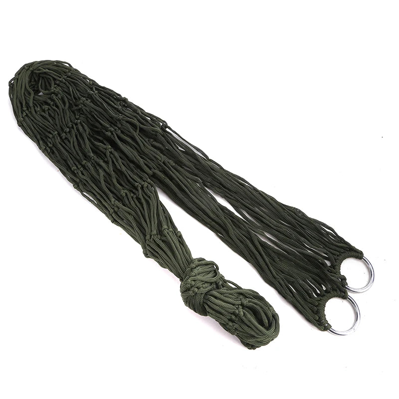 Portable Outdoor Sport Camping Hammock With Mesh Net For Garden Beach Yard Travel Hanging Bed