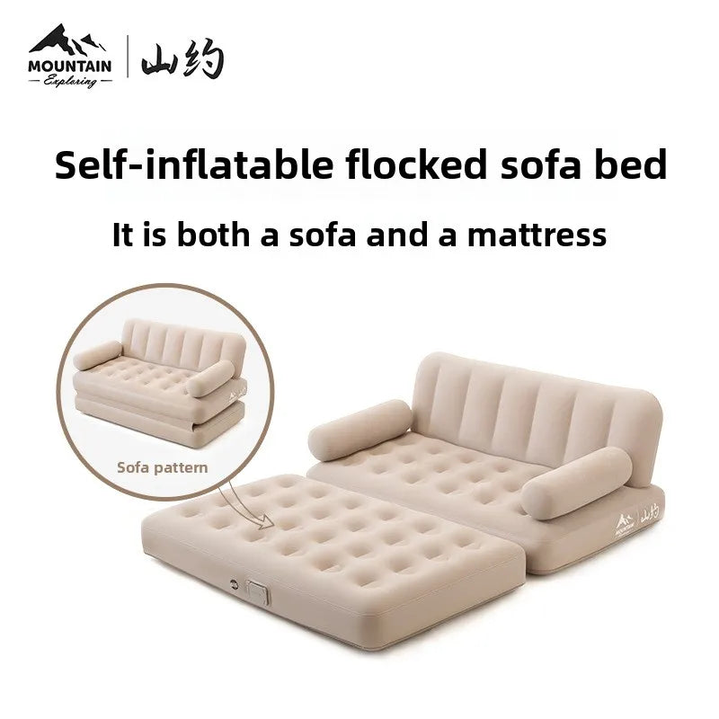 Outdoor Camping Inflatable Sofa Portable Folding Air Mattress For Hiking Tent Home Use