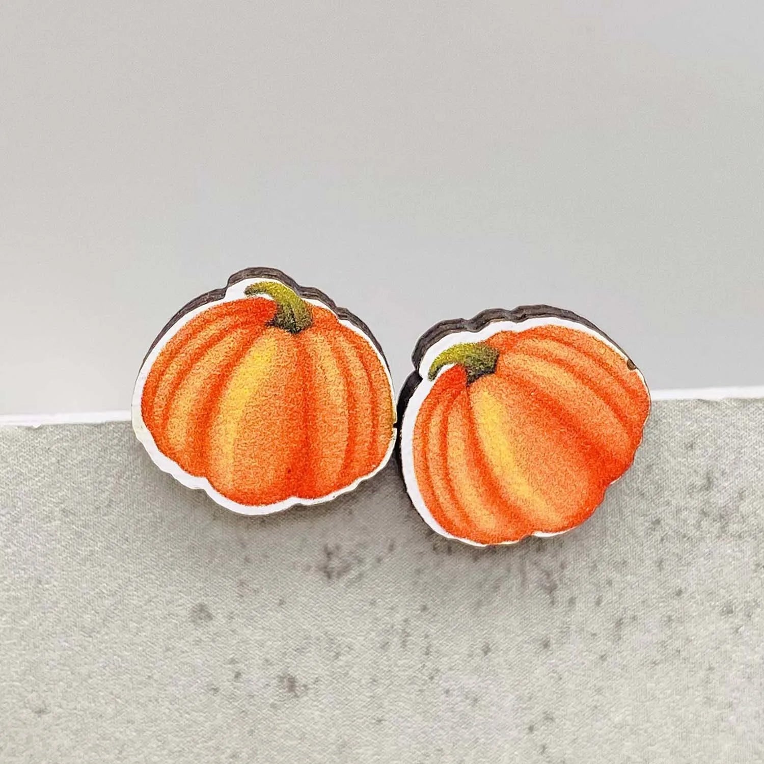 New Autumn Thanksgiving Ear Studs Maple Leaf  Pumpkin Turkey Sunflowe Dwarf Wooden Earrings Jewelry Thanksgiving Festival Gift