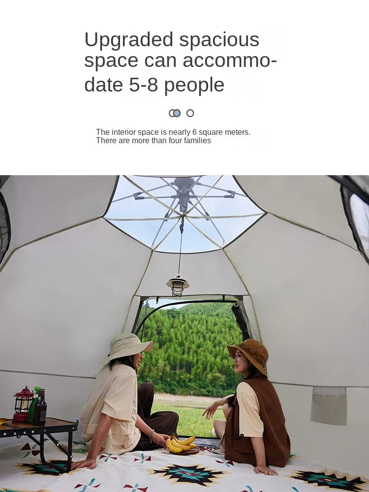 Outdoor Camping Fully Automatic Tent For Travel Beach Use 3 To 4 Person Party Tent