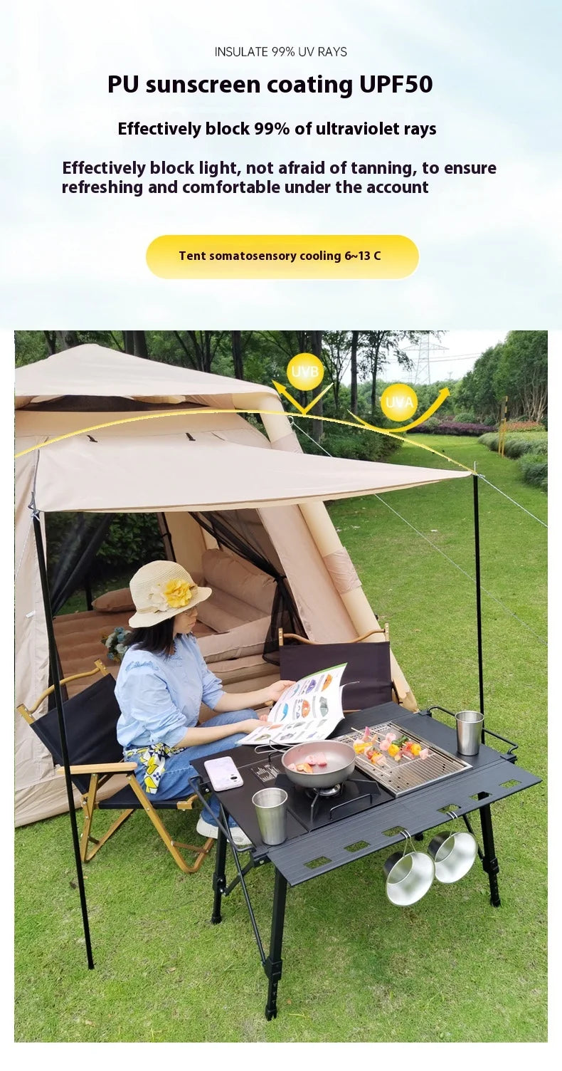 Lohascamping Large Inflatable Camping Air Tent For 4 To 5 People Family Hiking Outdoor Dome Shelter
