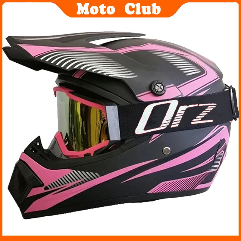 Kids Motocross Motorcycle Helmet Off Road Protective Helmet with Goggles