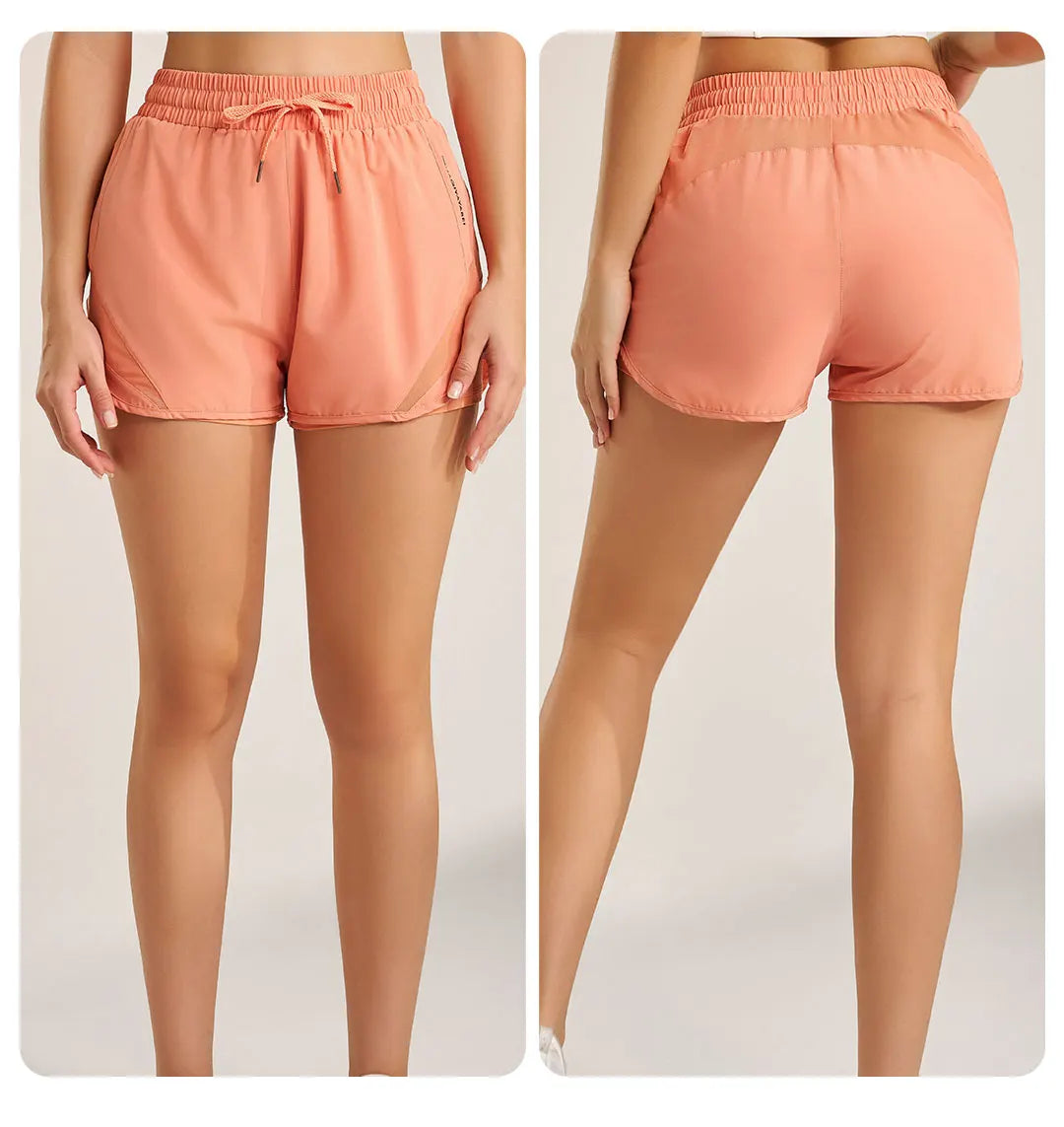 Women's High-Waisted Yoga Shorts - Seamless Workout & Running Gym Bottoms