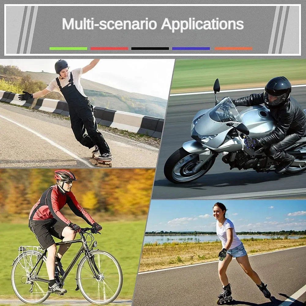 Professional Motorbike Gloves Mens Womens with Hard Knuckles Anti Slip Palm Touchscreen Design for Dirt Bike Riding