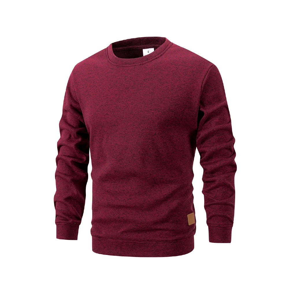 Men’s Long Sleeve Crew Neck Sweater Basic Pullover Autumn Warm Casual Sweatshirt