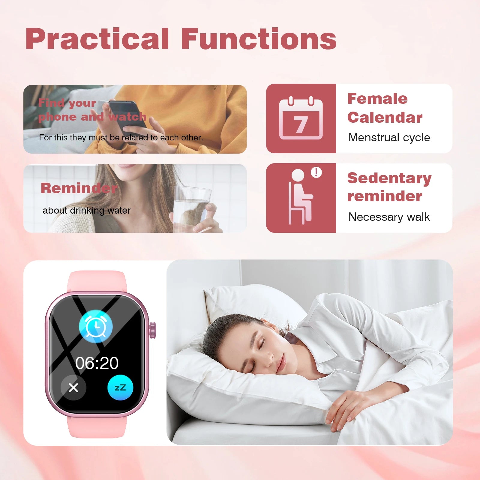 Smart Watch for Men & Women – Wireless Calling/Dial, App Notifications, Sports Fitness Watch for iPhone & Android