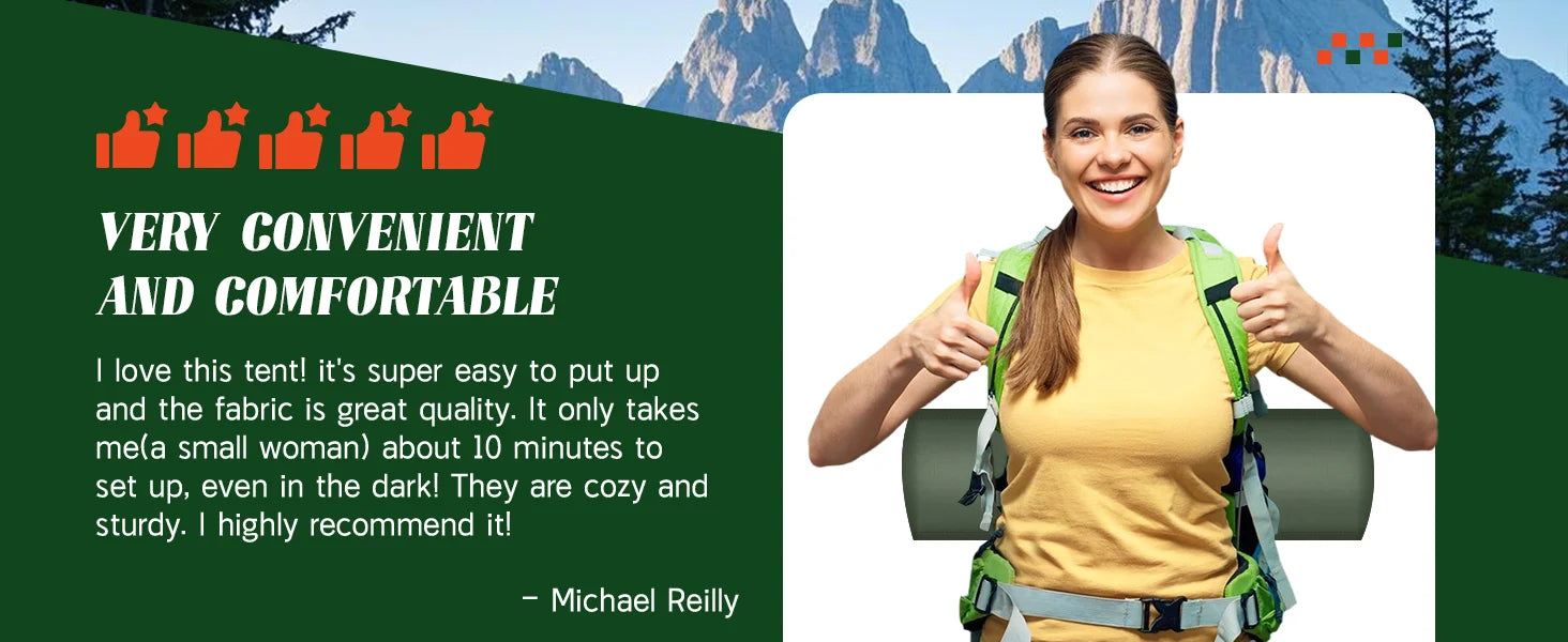 Camping Tent For 3 To 4 People With Shelter Waterproof Windproof Easy Setup Removable Outdoor Adventure Backyard Use