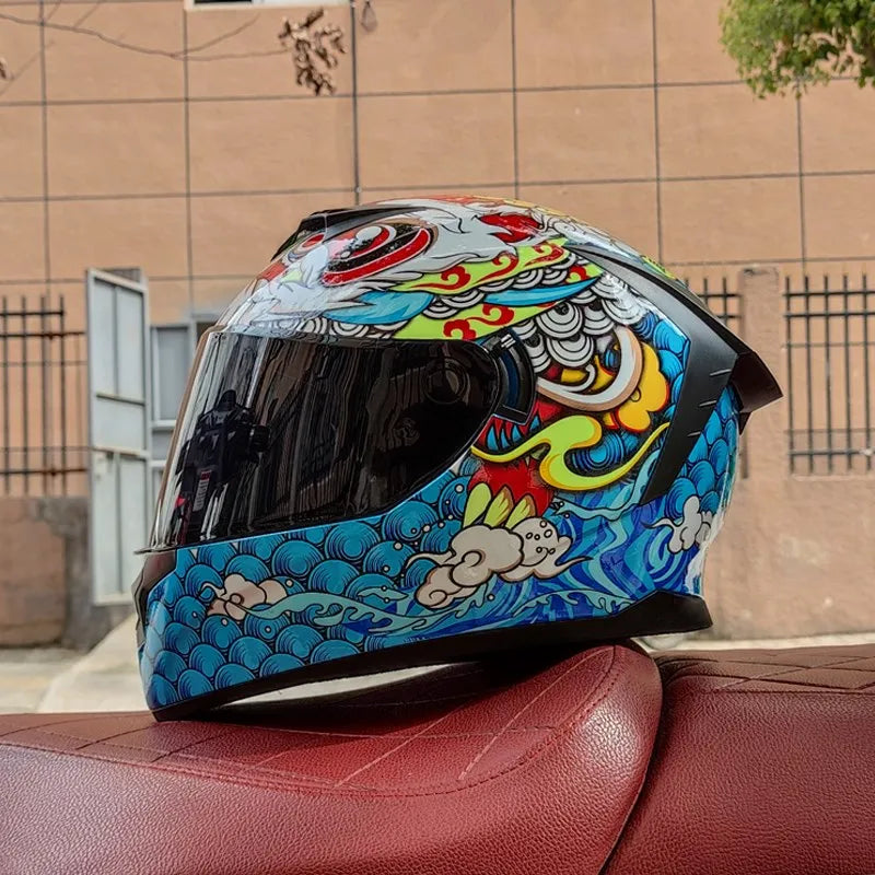 Motorcycle Scooter Full Face Helmet Modular Riding Safety Helmet