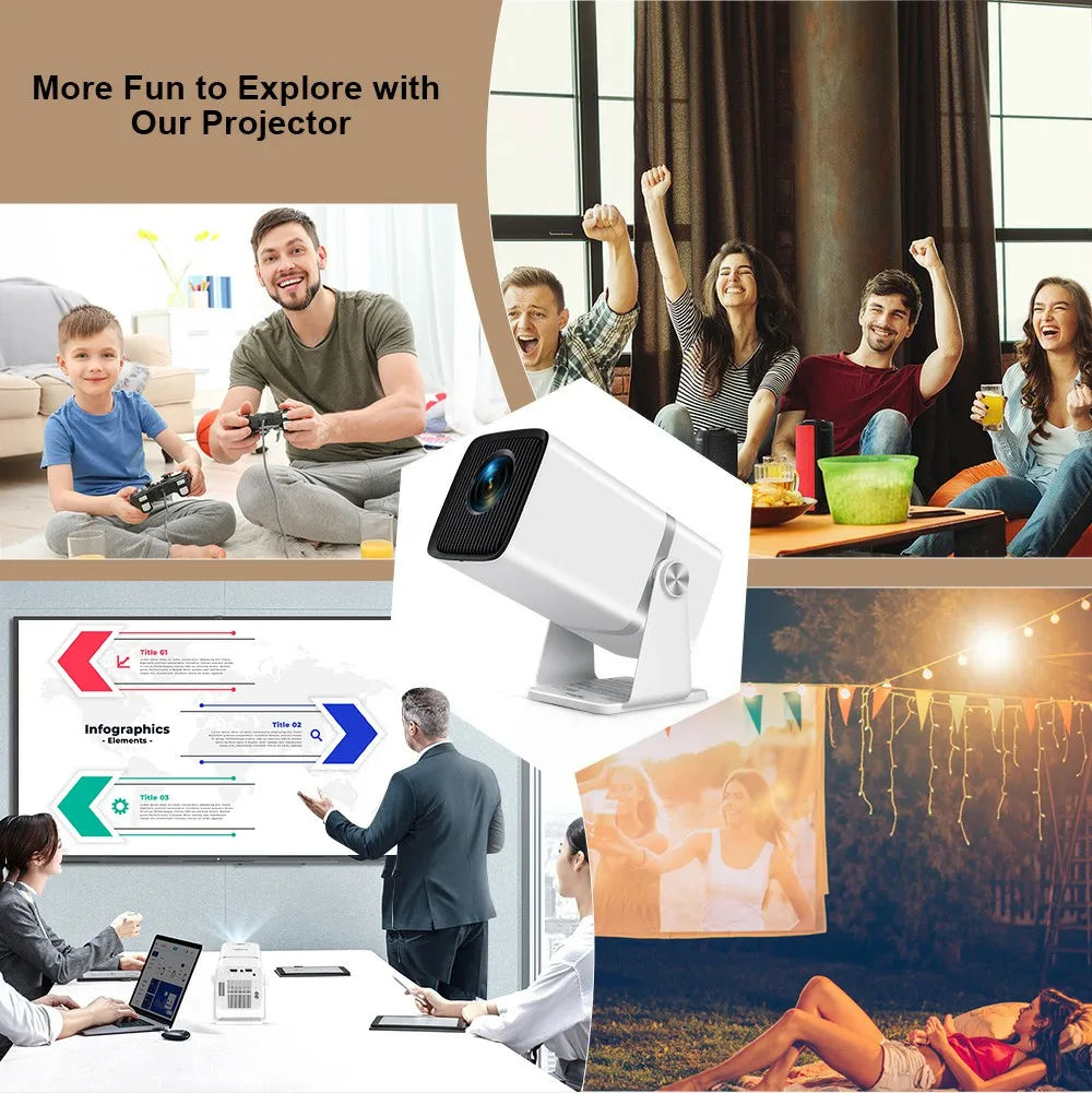 ThundeaL TD80W 4K Full HD Projector – Android Smart WiFi Home Theater Video Projector