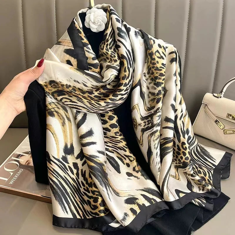 Spring Scarf Women's Luxury Design Polyester Material Soft Shawl Beach Scarf