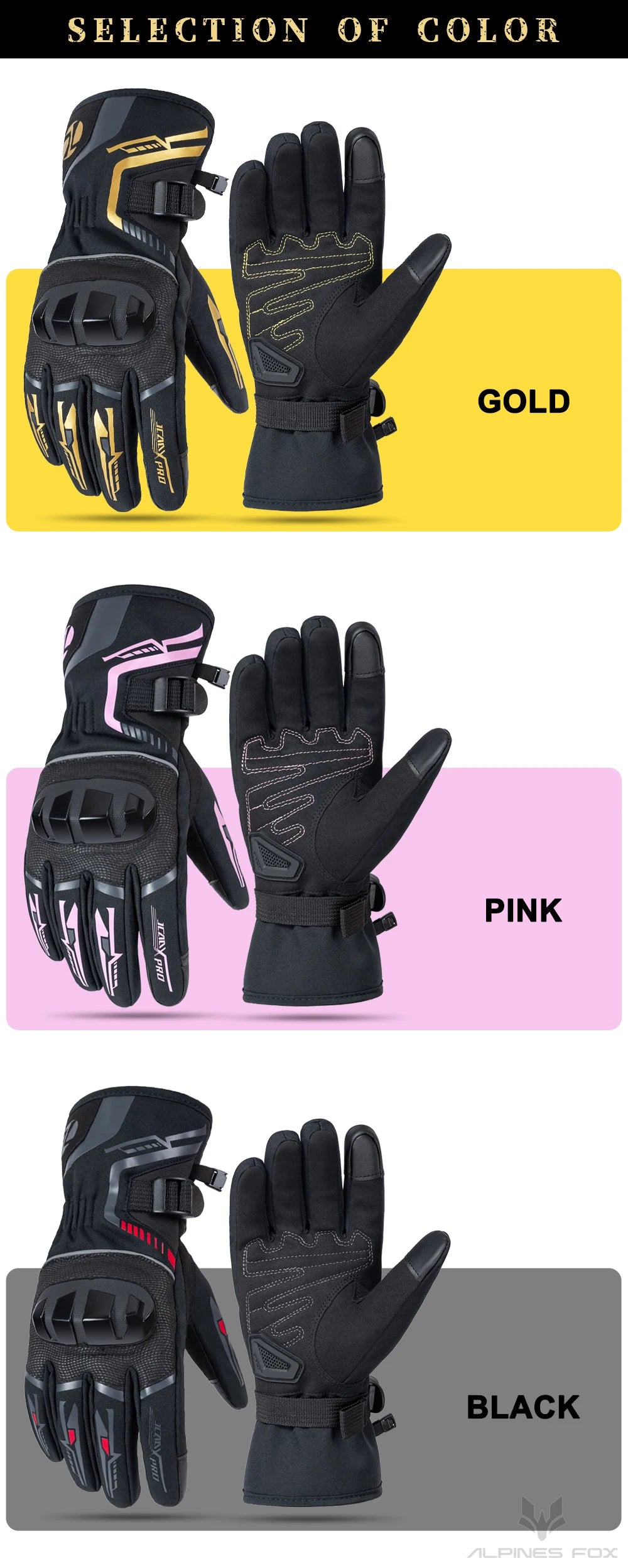 Autumn Winter Motorcycle Gloves Waterproof Keep Warm Guantes Moto Men Motorbike Riding Gloves Touch Screen Moto Motocross Gloves