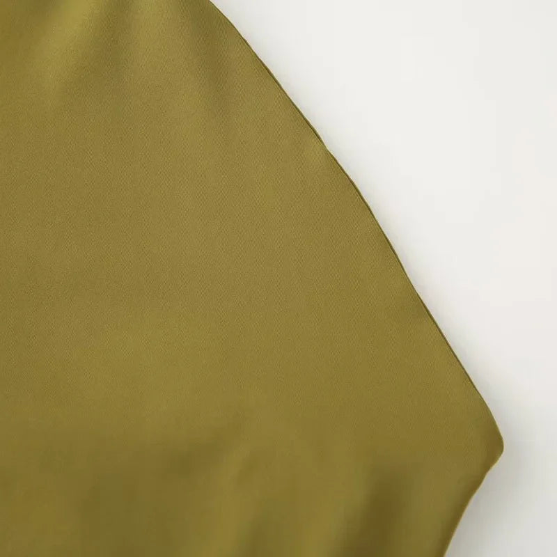 HXAO Halter Top Women Summer 2025 Tanks & Camis Green Blue Tight Tops Sexy Off Shoulder Sleeveless Backless Tops Elegant Vests