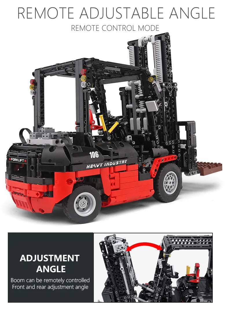 MOULD KING 13106 Technical Car Toys The MOC-3681 APP&RC Custom Forklift Truck Model Building Blocks Bricks Kids Christmas Gift - trendingshoping.com