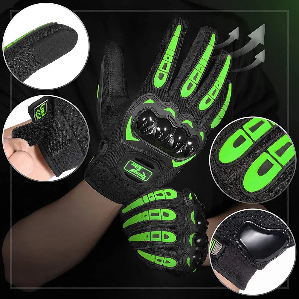 Motorcycle Racing Gloves Men Summer Breathable Motocross Protective Gear with Grip Palm for Moto Cycling Riding