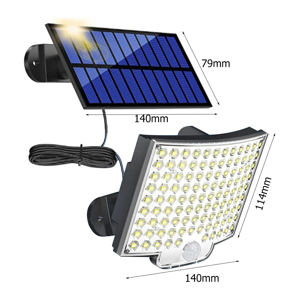 LED Solar Split Wall Lamp 3 Mode Waterproof Motion Sensor Lamp Security Outdoor Street Lighting Solar Lamp for Garden Wall Light - trendingshoping.com