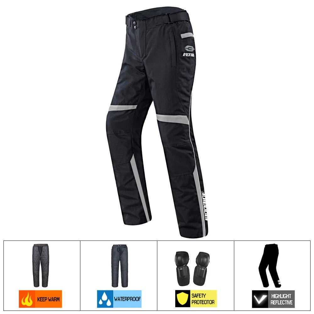 Waterproof Motorcycle Jacket and Pants Suit for Men and Women Detachable Interior Moto Clothes Keep Warm