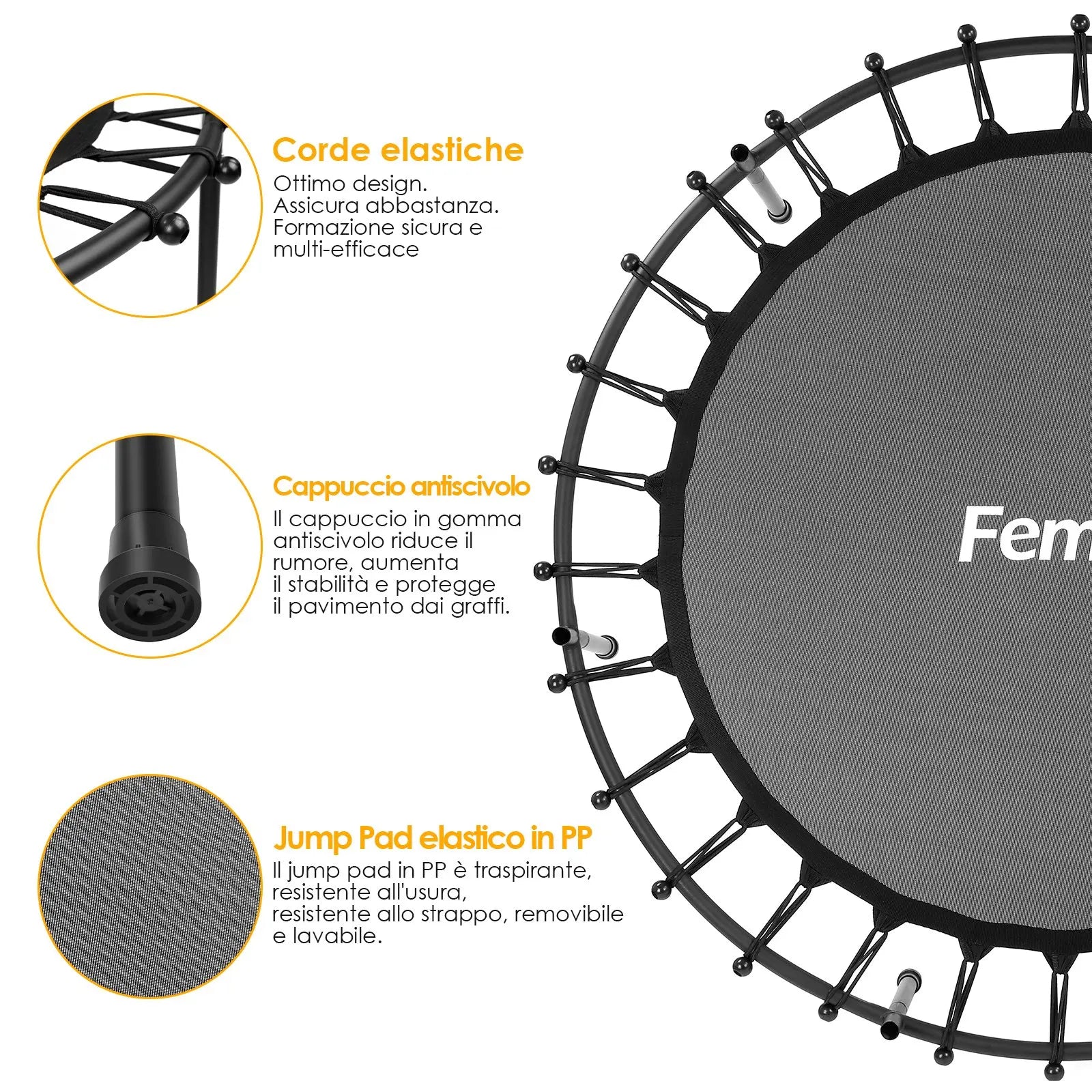 Trampoline for Children, Ø 140cm Mini Toddler Trampoline with Safety Net,Built-in Zipper, Round Trampoline Indoor and Outdoor - trendingshoping.com