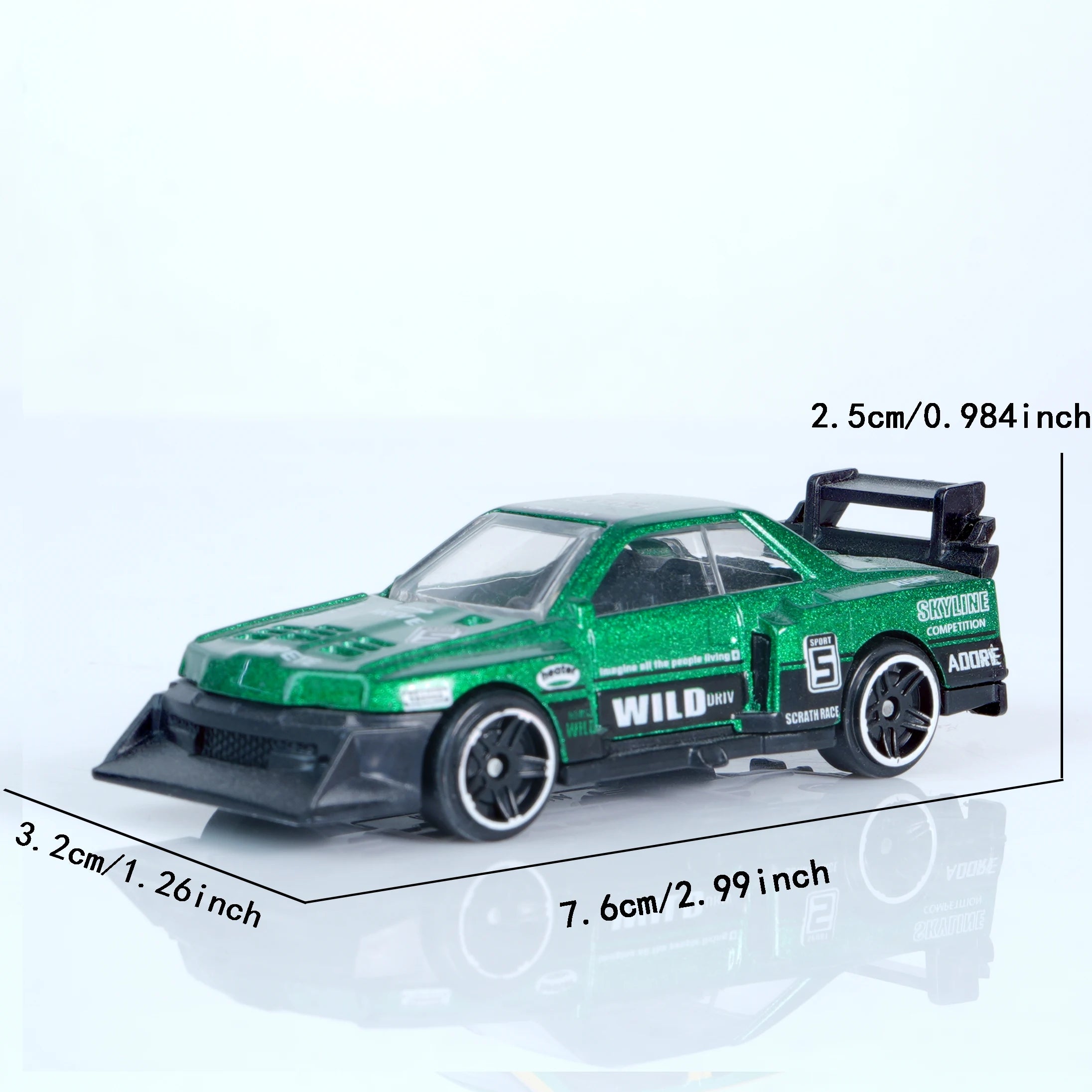 1:64 New Niche High-End Green Alloy Die-Cast Racing Car Model Toy Car for Boys and Adults, Collectible Display Ornament, Christmas Gift for Car Enthusiasts - trendingshoping.com