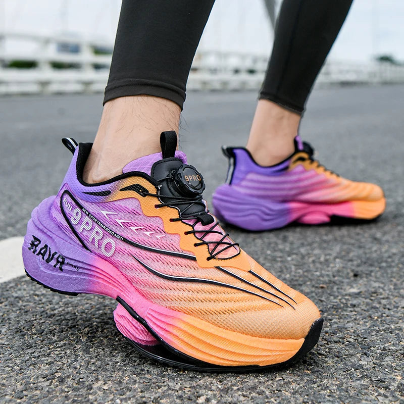 Marathon Running Shoes with Carbon Plate | Lightweight Breathable Non-Slip Sports Sneakers