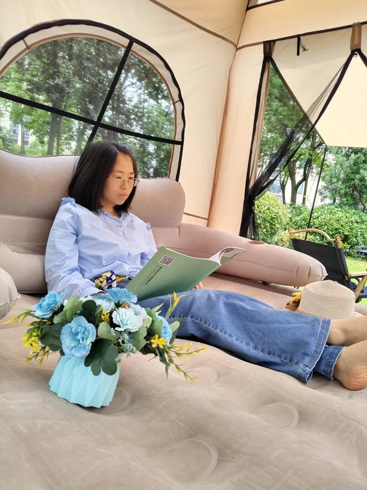 Lohascamping Large Inflatable Camping Air Tent For 4 To 5 People Family Hiking Outdoor Dome Shelter