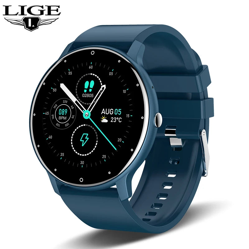 LIGE Smart Watch for Women & Men – Full Touch Screen, Bluetooth 5.2 Call, Waterproof Sports Fitness Tracker IP67 ZL02